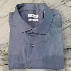 Calvin Klein Men’s Button Up Steel+ Slim Fit‎ Stretch Non-Iron Men’s XL